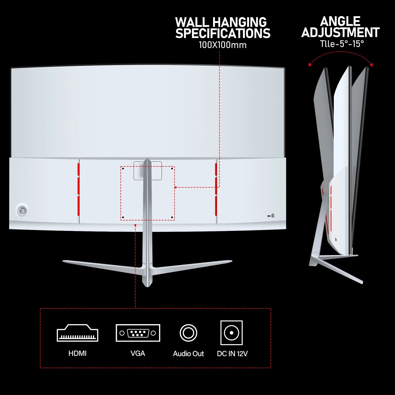 34 Inch Curved Gaming Monitor 165Hz Ultrawide, WQHD 3440X1440, Screen PC Computer, 1500R,21:9